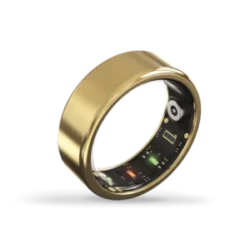 Bague connectée modèle Caring de chez Tech Care. La bague est en or. Photo pour la boutique.