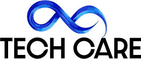 Logo de Tech Care présent sur tout le site dont la page de contact.